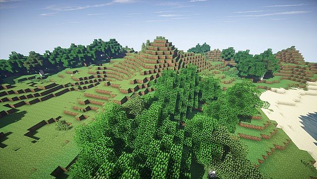 Карта Custom Terrain: "New Pixel" для Minecraft