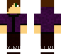 Скин парня в фиолетовой рубашке для Minecraft