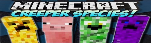  Creeper Species для Minecraft 1.7.10