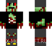 Скин зомби селянин для Minecraft